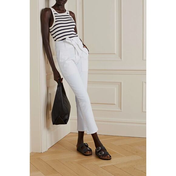 Veronica Beard Logan Slim Straight Jeans White - Picture 2 of 10